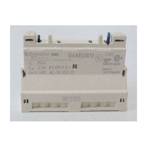 TeSys GV Block additif frontal 1 no 1 no defaut version borne ressort SCHNEIDER ELECTRIC GVAED1013