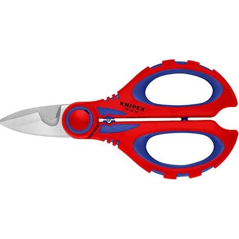 KNIPEX 95 05 10 SB Forbici da elettricista rivestiti in matieriale bicomponente, rinforzato in fibra di vetro 190 mm