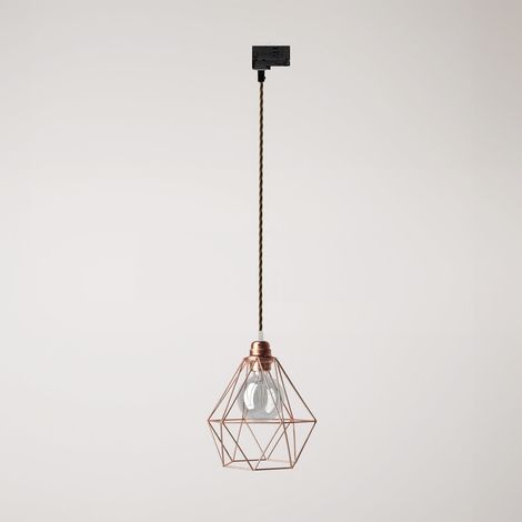 Creative Cables – Pendelleuchte mit Diamantkäfig-Schirm für Schienensysteme – Leuchtmittel inklusive