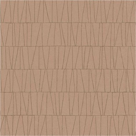 Graphic wallpaper wall Profhome 395065 non-woven wallpaper textured with geometric shapes and metallic highlights pink bronze 5.33 m2 (1/5)