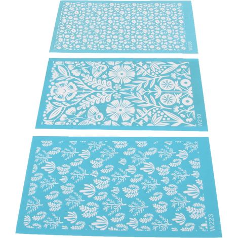 Ensemble de 3 grattoirs à texture DIY pour imprimer des motifs sur des surfaces polymères avec des plaques d'impression en argile populaires (208, 210, 223) (1/5)