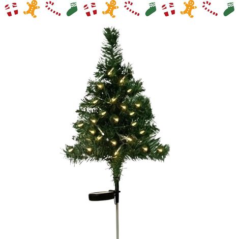 Guirlande Lumineuse Solaire - Arbre De Noël Extérieur 75 Cm - 4 Modes Éclairage LED - Pour Jardin Terrasse Patio - 1 Pièce (1/5)