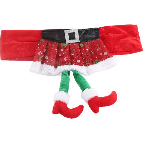 Housse De Chaise Noël En Flanelle Avec Motif Père Noël Pour Salle À Manger - Lot De 4 (1/5)