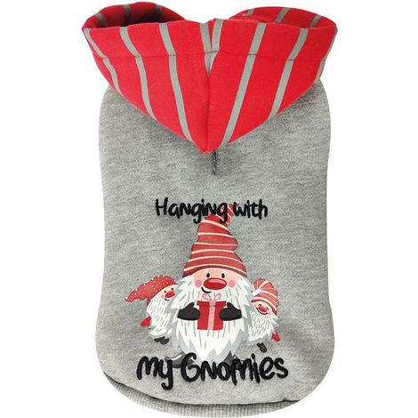 Felpa di Natale modello Xmas Gnomies per cani: 45 cm