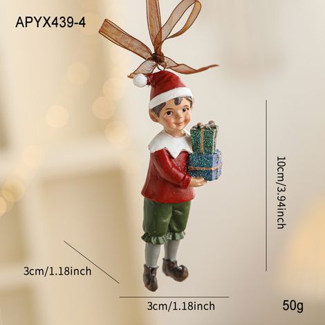 Décoration de Noël en résine peinte, suspension pour sapin avec cloche rétro en relief, ornement coloré style cartoon, accessoire festif pour maison et fête (1/5)