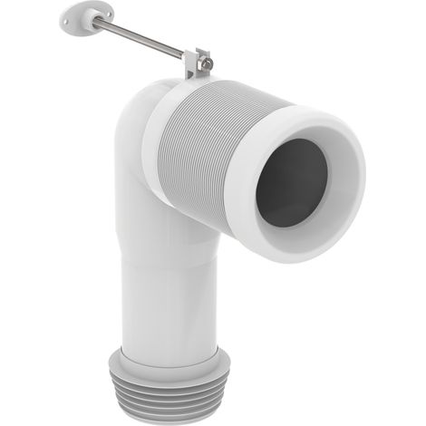 Ideal Standard Multi Suites - Courbe Technique Réglable 50 à 110 mm pour WC Posé et Suspendu, Raccordement Haute Étanchéité (T002767) - Gris (1/3)