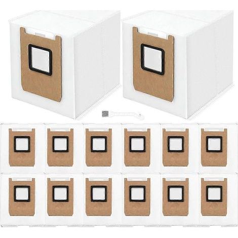 14PCS Dust Bags de remplacement pour Eufy E28 Omni Robot Sac à poussière – 3L Large Capacity Fabric Aspirateur Bags (1/4)