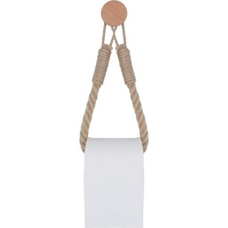 Portarrollos de papel higiénico vintage de cuerda de cáñamo para baño (estilo C)