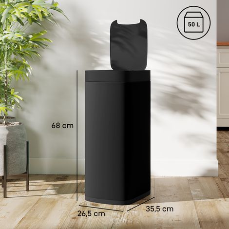 50L Sensor-Mülleimer, berührungslos Küchenmülleimer mit Bewegungssensor, fingerabdruckresistent (1/5)