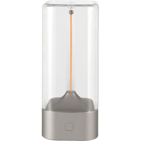 Dimmbare Nachtlampe, kleine kabellose Schreibtischlampe, tragbare LED-Nachtlampe, USB-aufladbare Tischlampe, Nachttischbeleuchtung (Silber) (1/5)