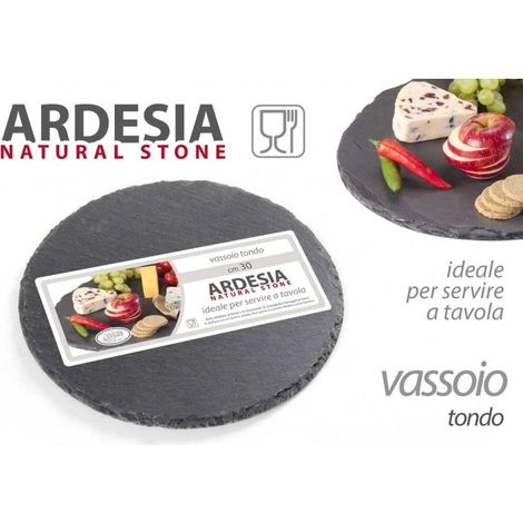 x16 Vassoio piatto in ardesia cm 25 casa pub o ristoranti