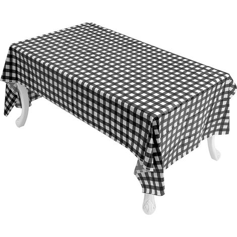 Nappe Jetable - Plastique - Rectangulaire - 137 x 274 cm - Pour Pique-nique Fête Intérieur Extérieur - Lot de 3 (1/5)
