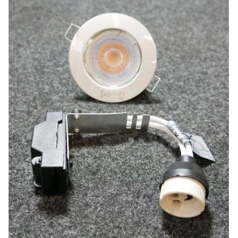 Kit spot encastre LED 6.5W blanc fixe Ø 78x104mm ampoule GU10 3000K 450lm 230V non-dimmable IP20 KIT GU10 Trajectoire
