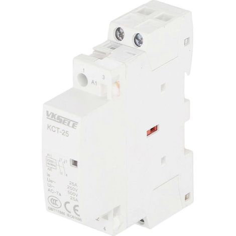Interrupteur de commande de circuit à contacteur, montage sur rail, 2P 25A 250V pour usage domestique
