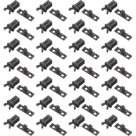 Boucles de Verrouillage pour Couvercle de Poubelle en Plastique Noir Bord Arrondi, Pratique et Facile à Utiliser pour Poubelle Familiale et Restaurant, 1 Set (1/5)