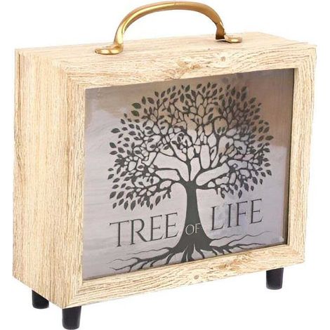 Tirelire valisette Tree of life 21 x 20 cm (1/3)