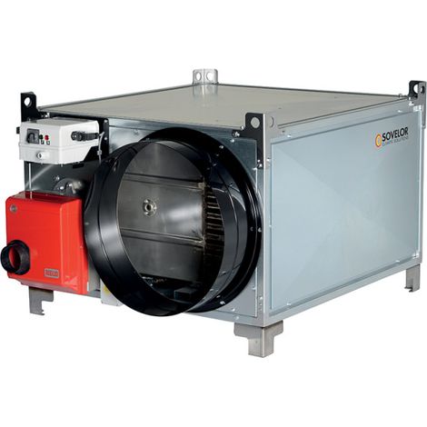 Chauffage à air pulsé FARM240 avec brûleur fuel ou gaz 235,7kW 16200m3/h combustion indirecte Sovelor