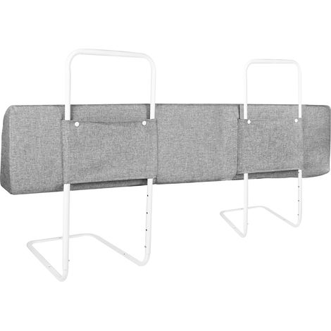 AUFUN Protection des bords de lit pour lit d'enfant, portable Bed Rail, Bed Bumper - Barrière de lit en mousse avec housse antidérapante (100cm, gris) (1/5)