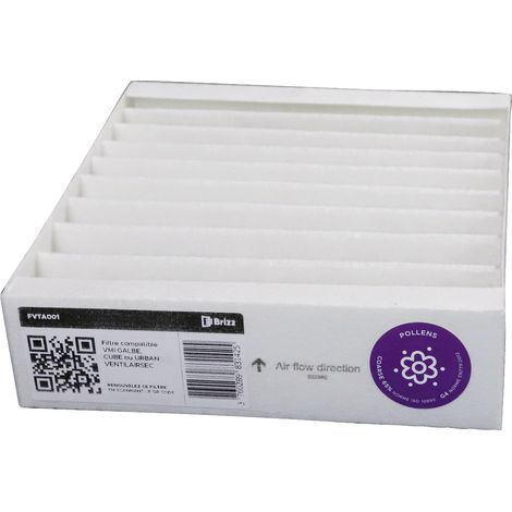 Brizz – Filtre compatible VMI GALBE, CUBE, URBAN VENTILAIRSEC – Accessoire de climatiseur mobile – Remplacement tous les 6 mois (1/2)