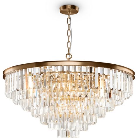 Maytoni lampadario contemporaneo Revero 16 luci E14 ottone metallo vetro (1/4)