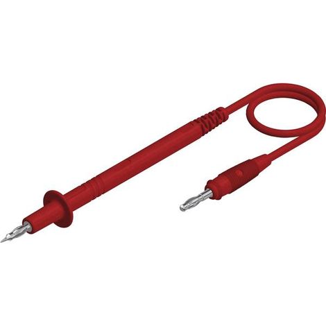 SKS Hirschmann PL 3 rot / red Cavo di misura Spina 4 mm Spina a banana 4 mm 1.00 m Rosso 1 pz.