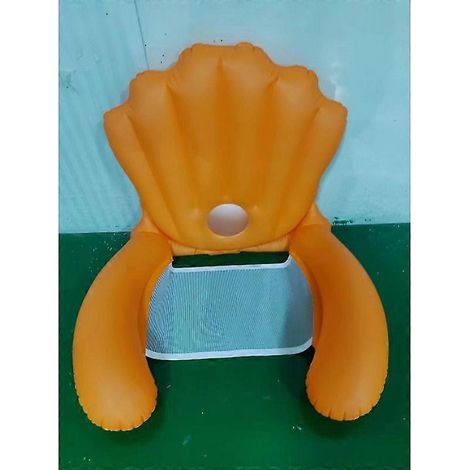 Fauteuil flottant gonflable en forme de coquillage avec filet, matelas de piscine pliable en PVC pour la plage et la détente dans l'eau en été (1/5)