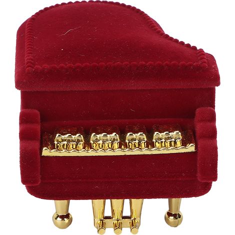 Coffret à bijoux portable en forme de piano pour boucles d'oreilles, colliers et bagues, idéal comme cadeau ou étui de voyage. (1/5)