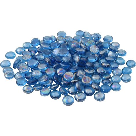 Glass Nugget 17-19 mm Light Cobalt Blue Glass vidaXL