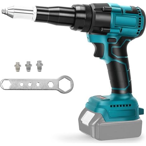 Cordless Rivet Pliers Compatible with 18V Battery, 20000N Electric Brushless Rivet Gun with LED, for Blind Rivets Diameter 2.4-5mm, Stroke 18mm (without Battery) (1/5)