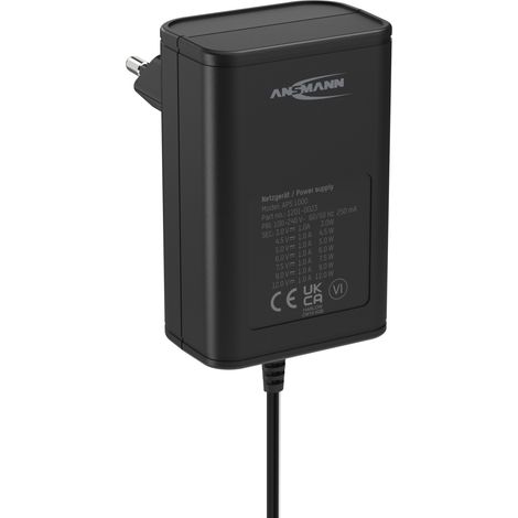 Ansmann APS 1000 Universal Steckernetzgerät 3 bis 12 Volt 1000mA (1/5)
