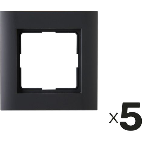 Cadre de recouvrement KOPP Athenis, anthracite, double, 5 pièces