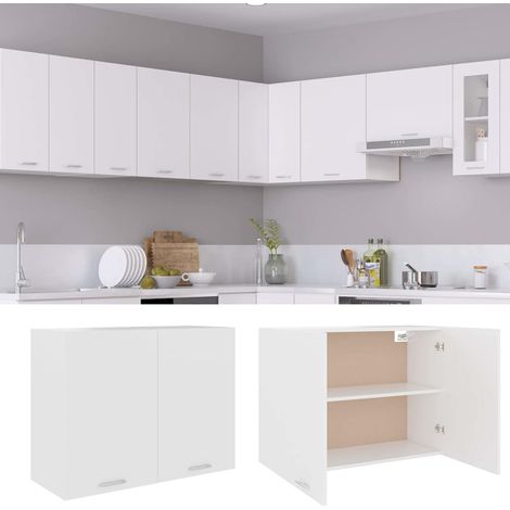 Maison Exclusive - Mobile Pensile “Lyon” Bianco 80x31x60 cm in Legno Multistrato (1/5)