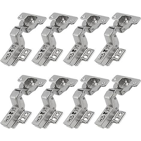 95 Degré Rentrant 40mm Soft Close Fortes Charnieres avec Amortisseur Hydraulique pour Porte Lourd et Épaisse Fermeture Automatique Charnière pour Armoires de Porte Cuisine Lot de 8 (1/5)