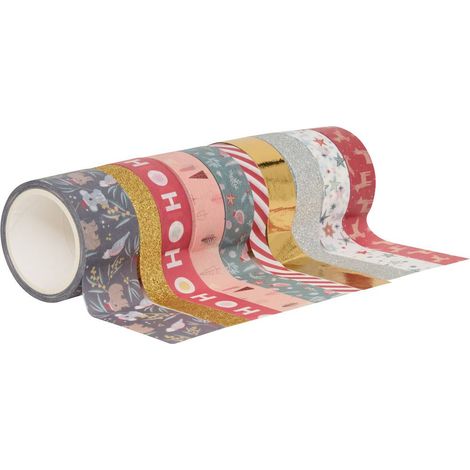 Confezione da 10 nastri adesivi natalizi da 15 mm x 4 m - Feeric lights & christmas (1/5)