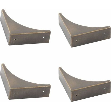 4Pcs Metal Corner Guard For Furniture, Antique Bronze Edge Guard Bracket, Edge Guard, Metal Corner Guard For Furniture