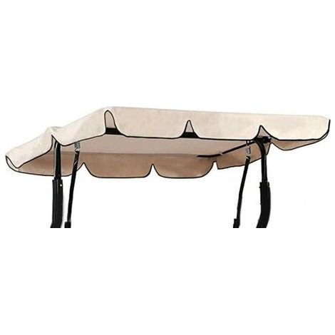 Waterproof garden swing chair canopy cover, suitable for outdoor patio, garden, (canopy cover only) (14212018cm, beige) (1/5)