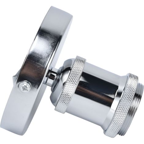 Plafonnier rétro E27, douille à vis, socle apparent pour bar, accessoire luminaire (sans ampoule, 100-240V, plastique argenté) (1/5)