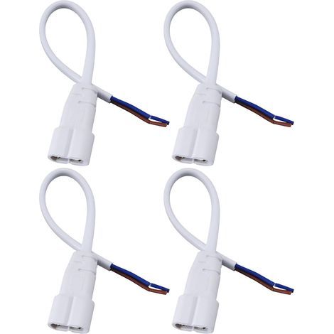 Lot de 4 Connecteur pour Tube LED T5, Câble 15 Cm, Plafonnier Hexagonal (1/5)