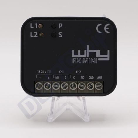 Sice – Récepteur radio multifréquence 433/868 MHz – 2 relais indépendants – 4790310 – Programmation simple – Compatible avec plusieurs marques