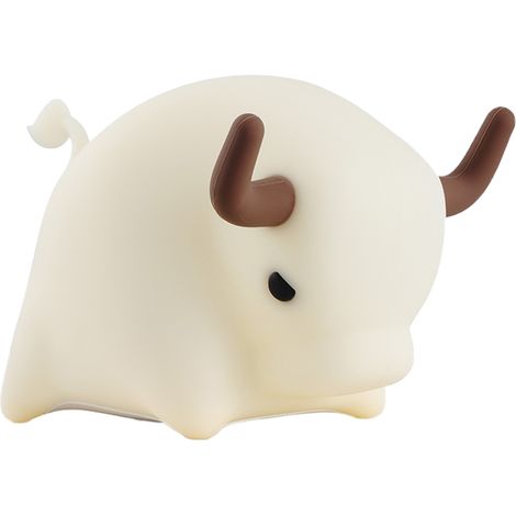 Veilleuse LED en silicone pour enfants, lampe de chevet tactile rechargeable par USB, en forme de veau, avec commande tactile. (1/5)