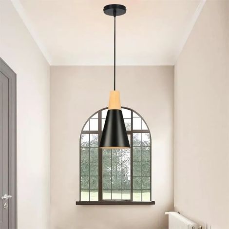 U-do Moderne Suspension Luminaire Industriel Salon Noir,Lustre Plafonnier Vintage en Métal Style Edison pour Salon Chambre (1/4)