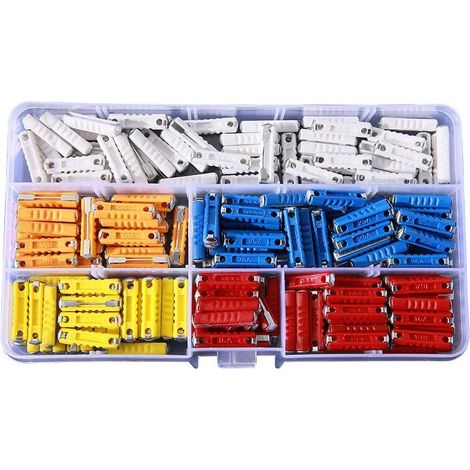 Torpedo fuses, 200 automatic torpedo fuses for classic cars and motorcycles, automatic torpedo fuses with storage box and Continental car fuses (5A/8A/10A/16A/25A) (1/5)
