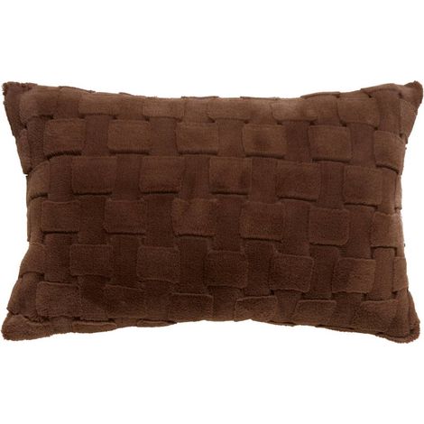 Coussin Imitation Fourrure "Nalia" 50x80cm Marron Tonka (1/5)