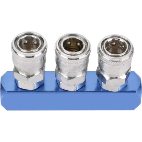12mm Connecteru Droit Pneumatique Raccords de Tuyau Tube PT1/4" Raccord de Tube Air Rapide(3 voies)
