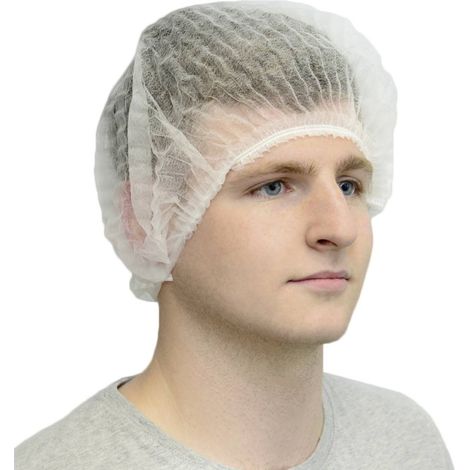 Antistat 600-3033 Lavorazione degli alimenti, Laboratori. Cappuccio per mocio in feltro Bianco