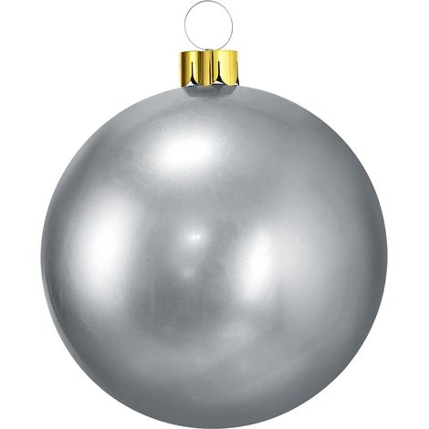 Palline per albero di Natale decorato, color Argento, Gonfiabile, da Ø 65 cm