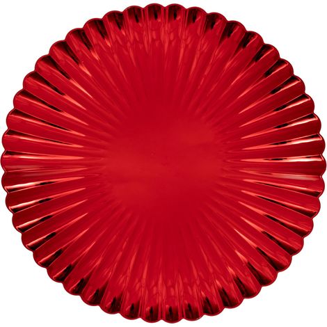 Assiette de présentation coquille D.33cm rouge - Feeric lights & christmas (1/2)