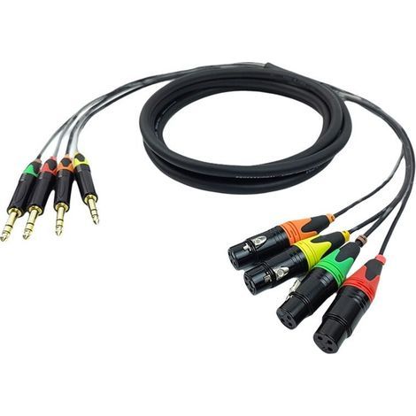 Convient pour câble TRS 6,35 mm vers XLR, prise jack 6,35 mm, audio stéréo, ligne symétrique vers XLR, 90 cm.