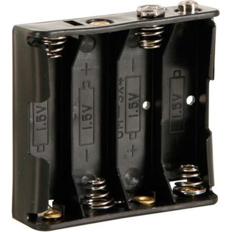 Conector de 4 pilas (LR6), con contactos de presión (1/3)