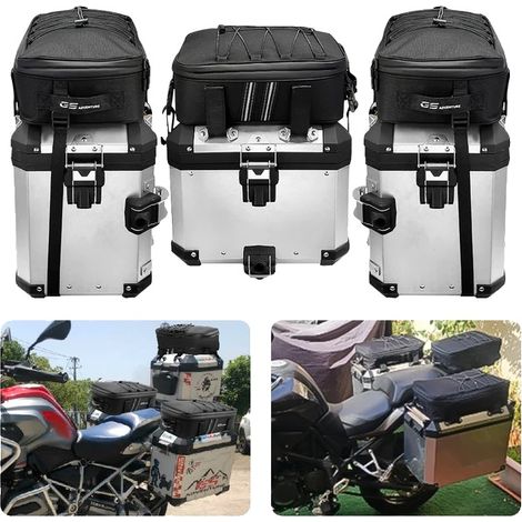 Motorrad Rücksitztasche, wasserdichtes Material, erweiterbares Design, 3 Taschen (1/2)